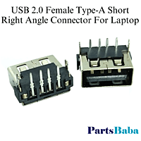 USB 2.0 Female Type-A Short Right Angle Connector For Laptop