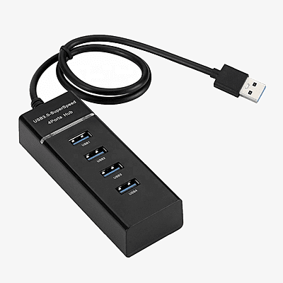 USB 3.0 Port With Super Speed 5 Gbps 4 Port USB Hub