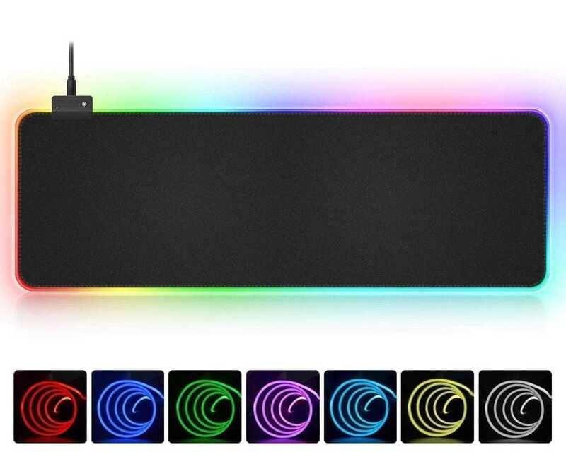 RGB 09 Mouse Pad For Large Extended Desk Pad Mat with 14 Lighting Modes