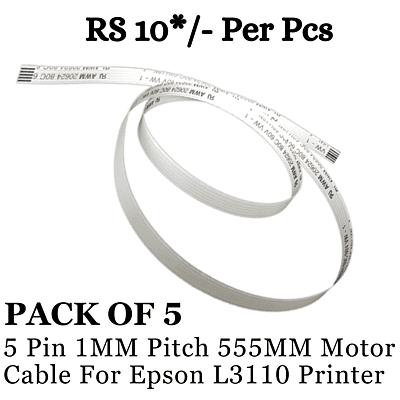 5 Pin 1MM Pitch 555MM Motor Cable For Epson L3110 Printer ( Pack Of 5 )
