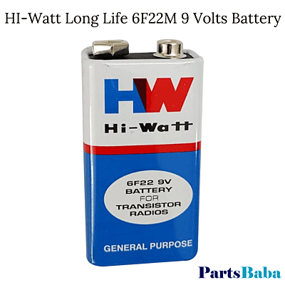HI-Watt Long Life 6F22M 9 Volts Battery