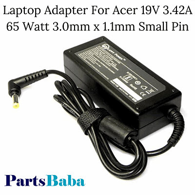 Laptop Adapter For Acer 19V 3.42A 65 Watt 3.0mm x 1.1mm Small Pin