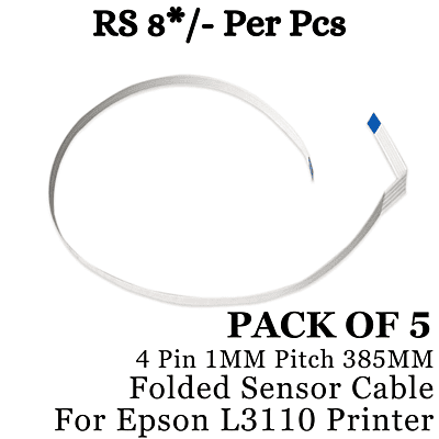 4 Pin 1MM Pitch 385MM Folded Sensor Cable For Epson L3110 Printer ( Pack Of 5 )