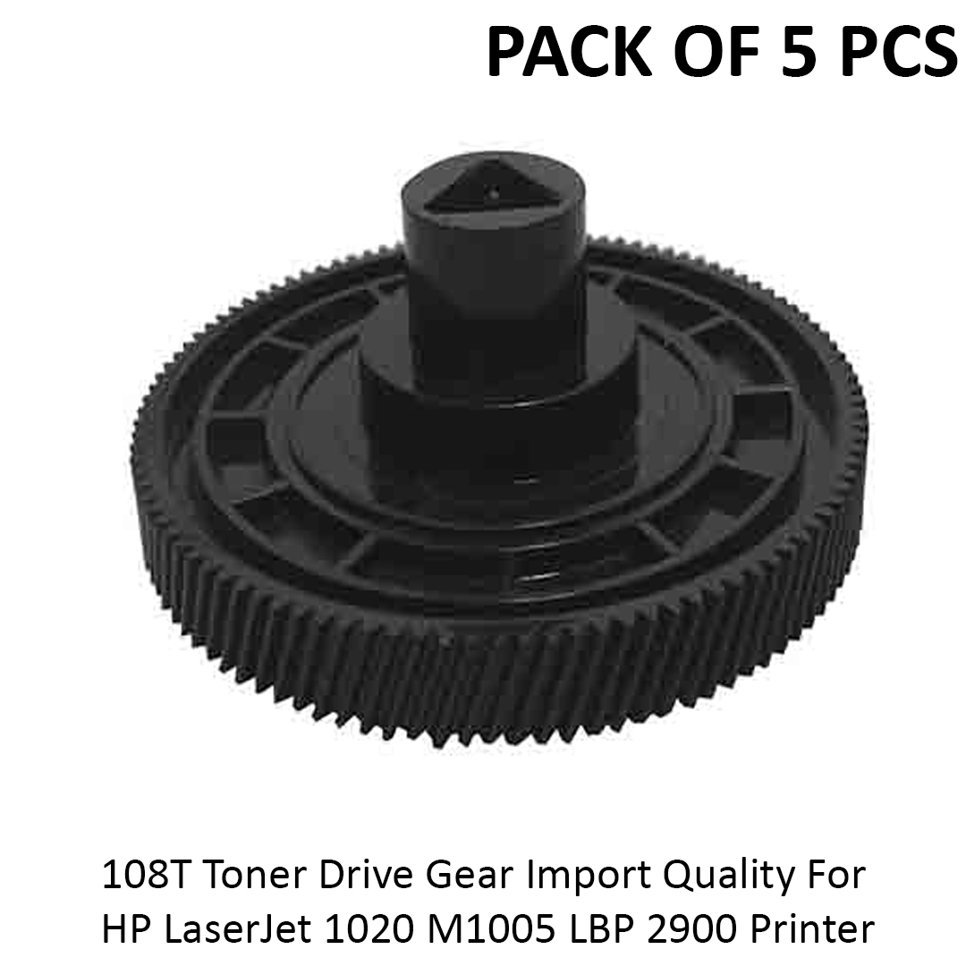 108T Toner Drive Gear Import Quality For HP LaserJet M1005 1020 (Pack of 5 Pcs)