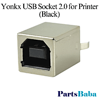 Yonkx USB Socket 2.0 for Printer (Black)