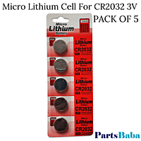 Micro Lithium Cell For CR2032 3V For Remote Controls Watches Calculators (Pack of 5 Pcs)