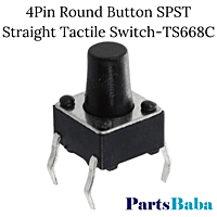 4Pin Round Button SPST Straight Tactile Switch-TS668CJ