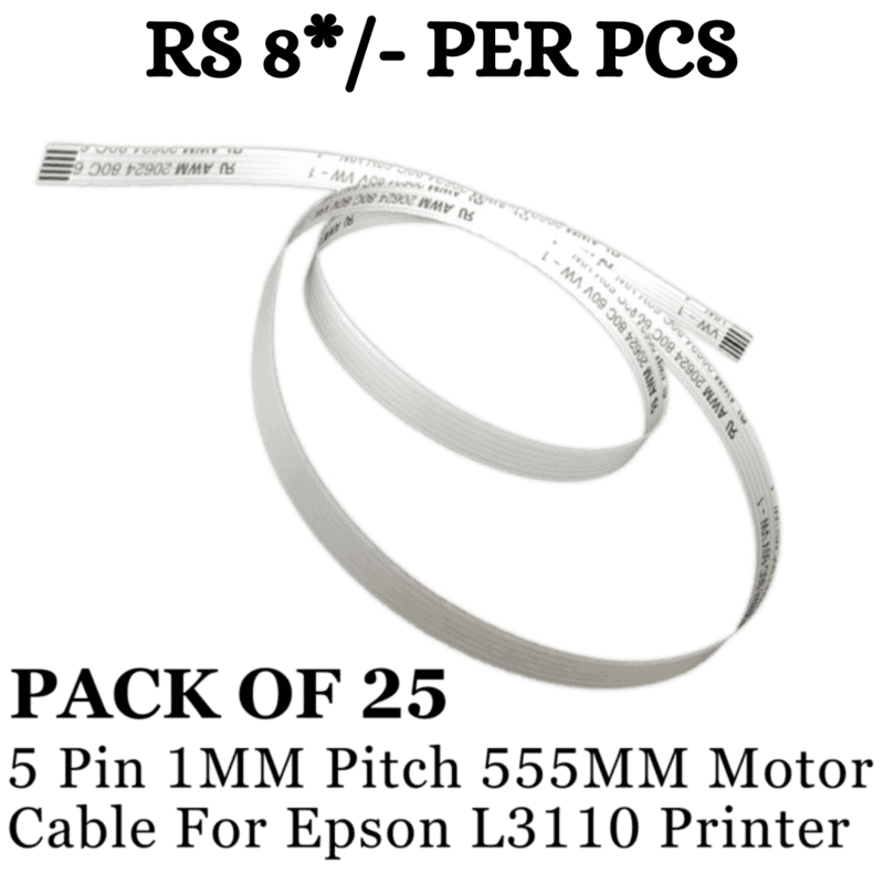 5 Pin 1MM Pitch 555MM Motor Cable For Epson L3110 Printer (Pack of 25 Pcs)