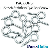 1.5 inch Stainless Eye Bot Screw (Pack of 5 Pcs)