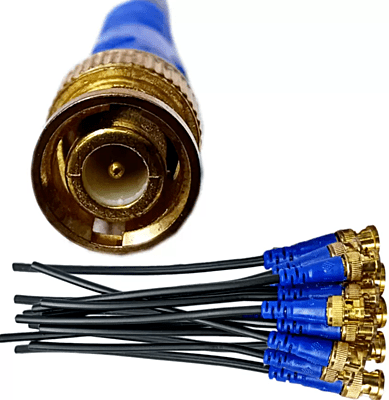 BNC Gold Connector for CCTV Camera Wire Molded