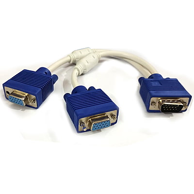 Yonkx VGA to 2X VGA Video Splitter Cable M/F - VGA Y Cable